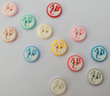 Novelty buttons ABC 14mm 2