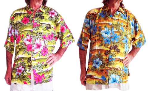 Loud hawaiian shirt yellow - shirt,
