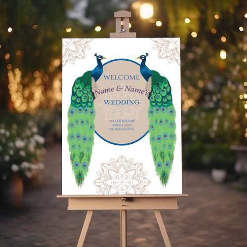 Indian wedding welcome sign - indian,