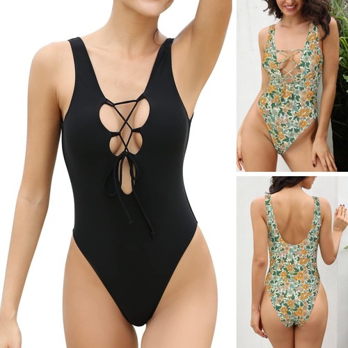 Monokini one piece high cut - piece, v