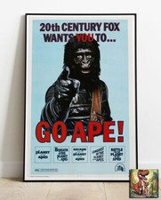 Planet Of The Apes Go Ape Repro Movie Poster - Up To 36"