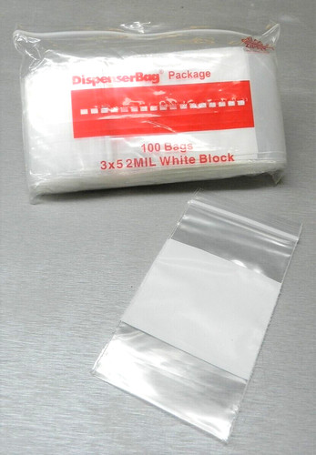 100 3x5 white - block, 2mil