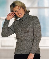 LADIES~SWEATER~TUNIC~RAGLAN SLEEVE~-ARAN~KNITTING PATTERN SIZE 30-44" (BP55)
