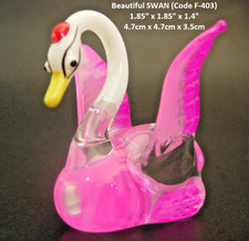 Beautiful glass swan pink bird - glass,