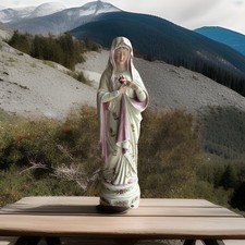 Porcelain figurine Capodimonte Italy statuette Madonna Virgin Mary flowers new a