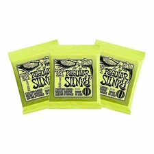 3PACK Ernie Ball 2221 Slinky Nickel Wound Electric Guitar Strings 10-46