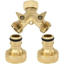 2 Way Brass Hose Pipe Valve