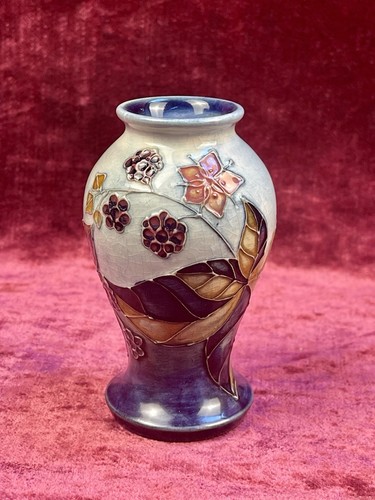 Moorcroft bramble vase - a,