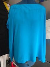 Ted Baker SILK BLUE PONCHO TOP SIZE3