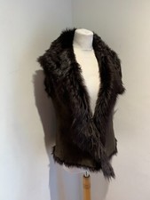 Toscana gilet M VGC brown shearling sheepskin reversible leather classic