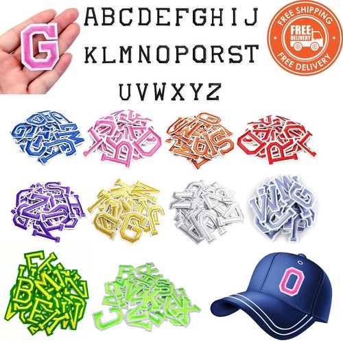 Colourful embroidered alphabet - embroidered,