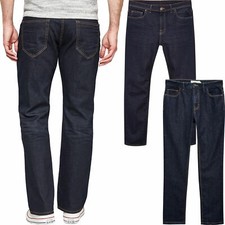 Men Ex-M&S Denim Jeans Straight Leg Comfort Regular Fit Trousers Pants 30-46