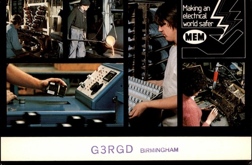 Qsl radio card g3rgd - qsl, 1980
