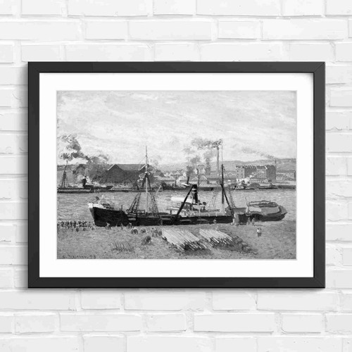Industrial harbor barges smoke - barges,