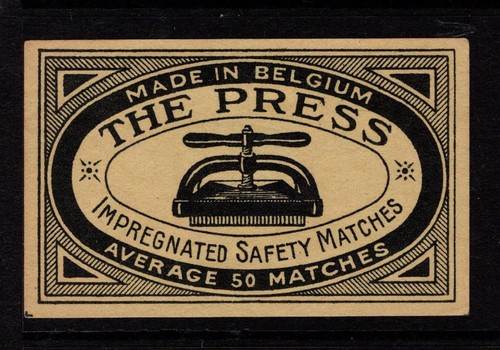 Matchbox label belgium - label,