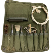 British Army Rifle Small Arms Cleaning Kit Pouch Pull Through Wire Brushes SA80