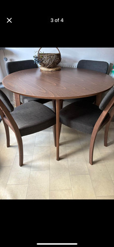 Dunelm table and chairs - table,