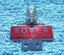 VINTAGE 1970s ROVER SPORTS REGISTER CAR BADGE ~ ORIGINAL ENAMEL AUTO CLUB EMBLEM
