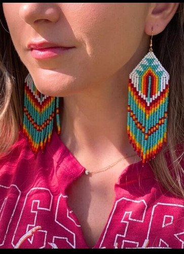 Tribal earrings native large - tribal,