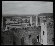 VINTAGE Magic Lantern Slide VIEW FROM LUDLOW CASTLE C1938 PHOTO SHROPSHIRE 
