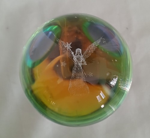 Crystal ball with 3d - crystal,