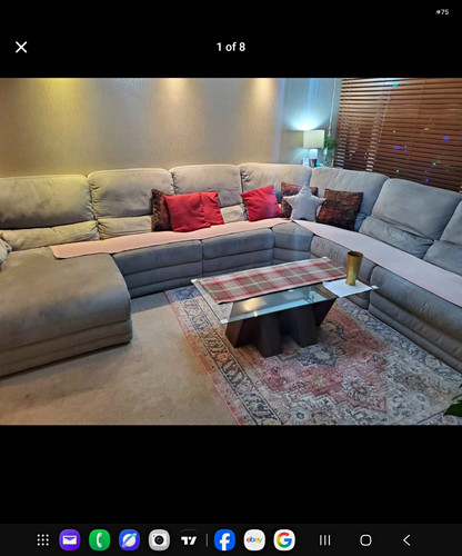 Harveys grey suede corner - grey, sofa