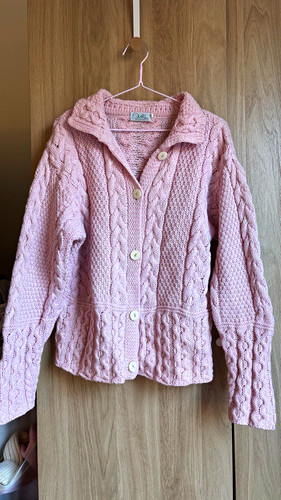Pink chunky cable knit - cable,
