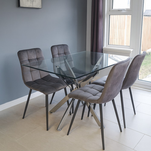 Modern rectangle glass dining - rectangle,