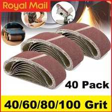 Pack of 40 Sanding Belts 13 x 457mm 40/60/80/120 Grit For Black & Decker Sander