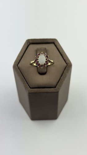 Opal and ruby 9ct - opal,