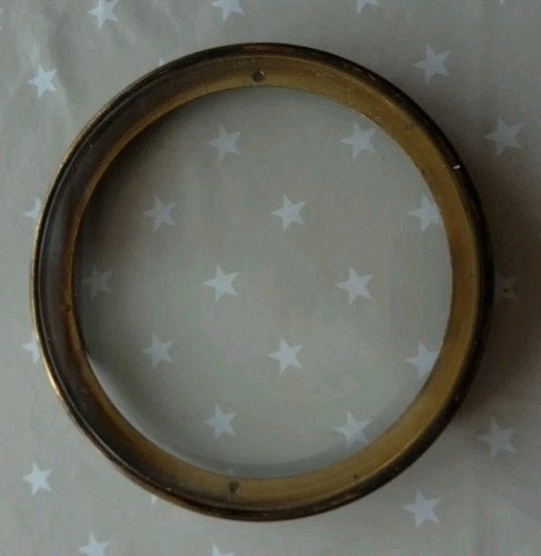 Vintage clock bezel and glass - and,