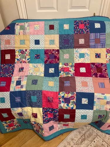 Patchwork quilted throw - patchwork,