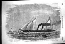 Original Old Antique Print