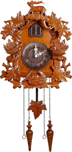 Large handcrafted wood cuckoo - handcrafted,