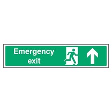 Emergency exit sign or - emergency, up