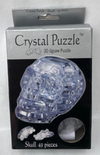 3D Crystal Clear Skull Jigsaw Puzzle 49 Pieces Educational Toys New/Other