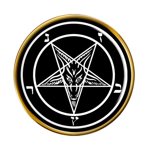 Satanic pentagram pin - pin, badge