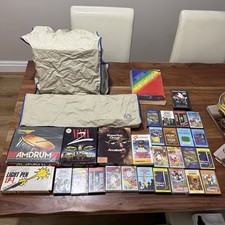 Vintage Amstrad CPC 464 Home Computer with green screen monitor, Plus Games