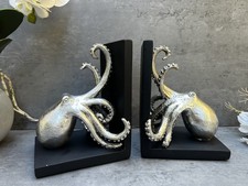 Silver Octopus Bookends Pair