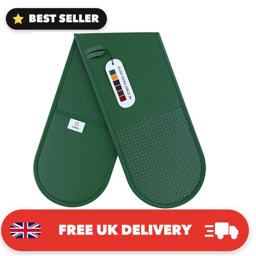 Double oven gloves green - gloves,