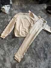 NEW Emporio Armani EA7 Tracksuit Set Beige Womens Size S RRP £175