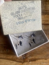 Poole pottery glass creations Roy Stunning Handmade Glass Cat Earrings Retro Old