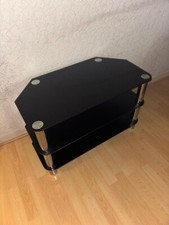 TV STAND - BLACK GLASS & CHROME AVF SDC 1140CM - Brand new -  Collection Only