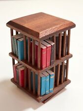 Dolls house miniature 1:12 FINE revolving bookcase with books