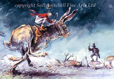 Funny Wildlife Hare Christmas cards pack of 10 by Jonathan Walker C447x