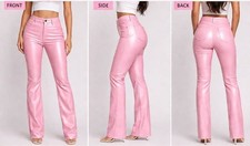 Women Leather Pants High Waist