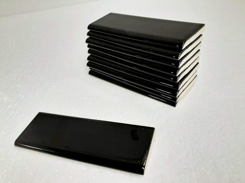 Black ceramic bullnose trim - black,