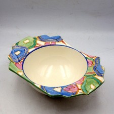 CLARICE CLIFF 1930s Fantasque Bizarre Blue Chintz GRAPEFRUIT BOWL
