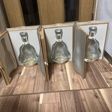 Hennessy Paradis Rare Cognac Crystal Decanter Empty Bottle w/ Box set of 3 FS