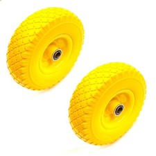 2x PU Wheel & Tyre 10 Inch